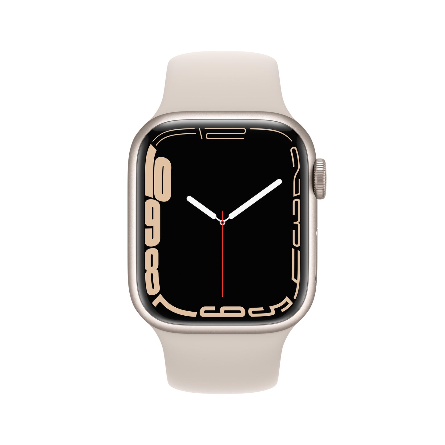 Apple Watch Series 7 GPS + Cellular, 41mm Starlight Aluminium Case with Starlight Sport Band - Regular