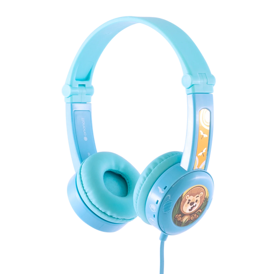ONANOFF BuddyPhone Travel foldable headphones for kids with volume-setting technology - Blue