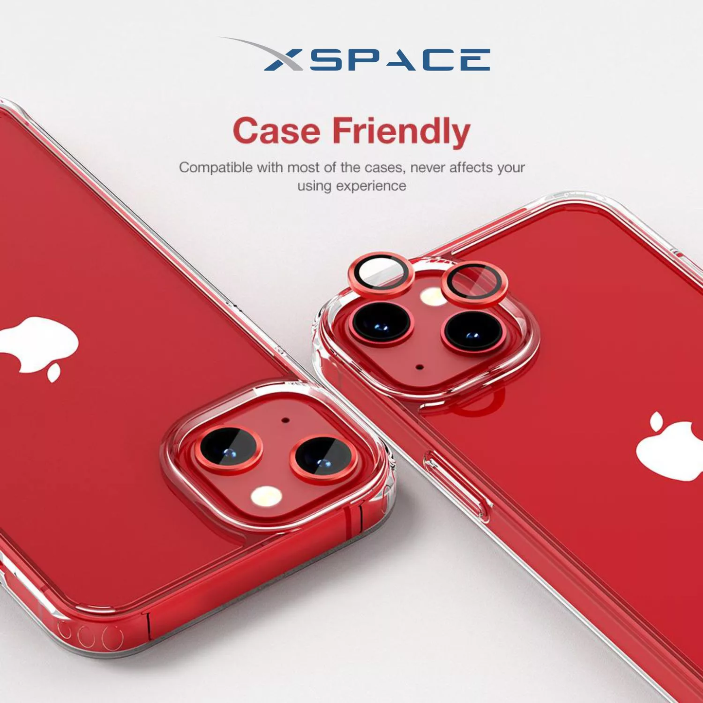 Raopro XSPACE Camera Lens Glass for iPhone 13 / 13 mini - Red
