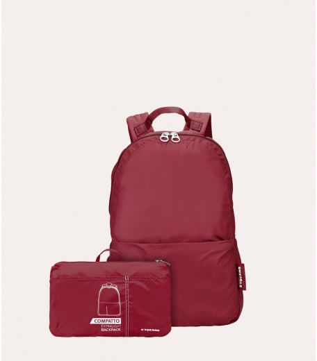 Tucano Compact Foldable Travel Backpack - Burgundy