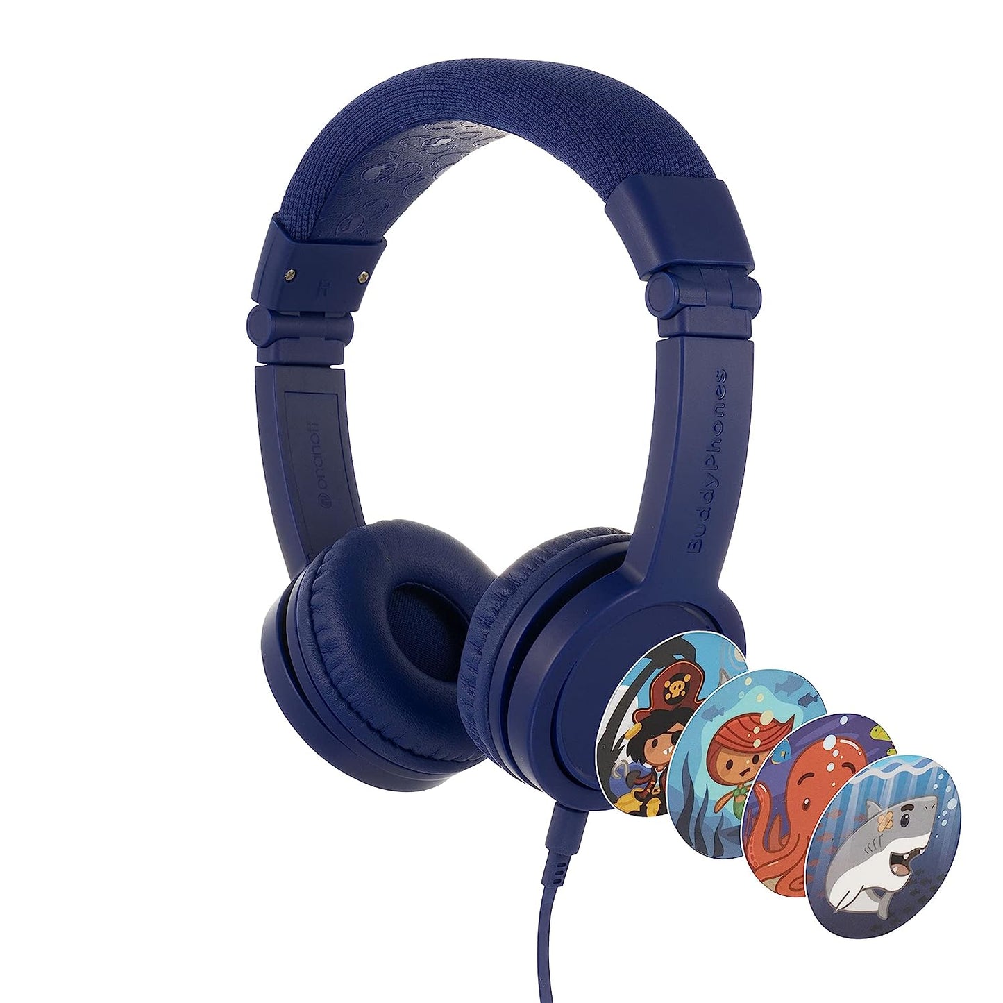 Onanoff BuddyPhones Explore+ foldable and durable headphones designed for kids - Blue